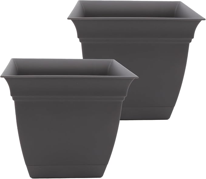 The HC Companies 12 Inch Eclipse Square Planter Pots by TheHCCompanies