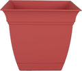 The HC Companies Eclipse Square Plastic Planter w/Attached Saucer by TheHCCompanies