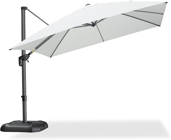 PURPLE LEAF 10 Feet Patio Umbrella Outdoor Cantilever Square Umbrella Aluminum - Image 2