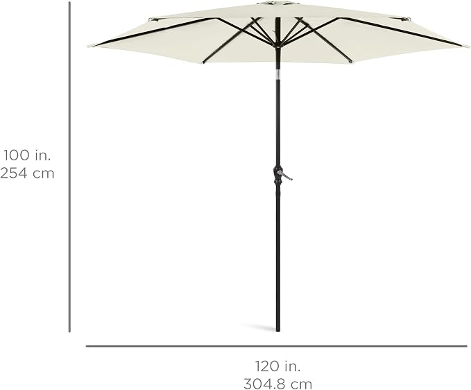 Best Choice Products 10ft Outdoor Table Compatible Steel Polyester Market Patio - Image 7