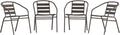Flash Furniture Lila Metal Restaurant Stack Chairs by FlashFurniture