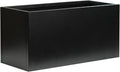 Galvanized Steel Metal Planter 25" L x 11" W x 13" H Rectangular Indoor Black by GZGNEEVL