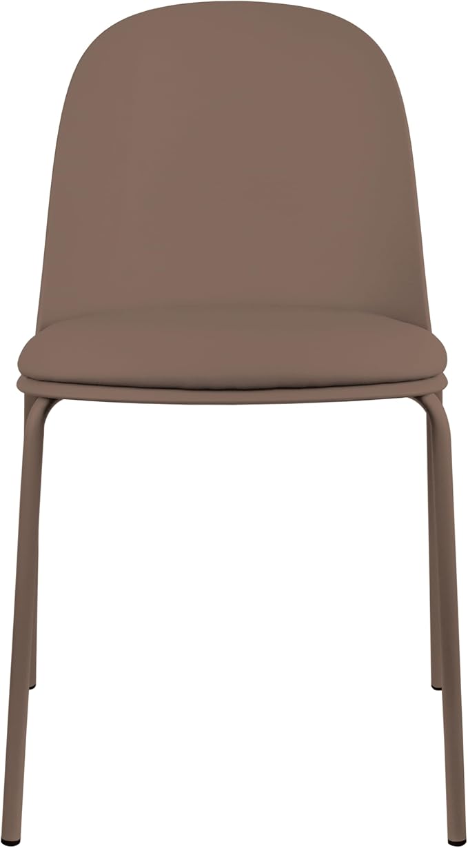 2xhome Parent Modern Stackable Armless Dining Chair | Plastic Shell Seat - Image 4