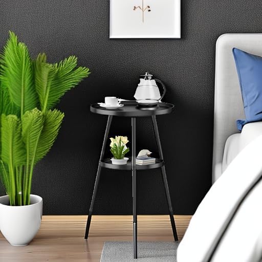 SYQ Round Metal Side Table Small End Table - Image 5