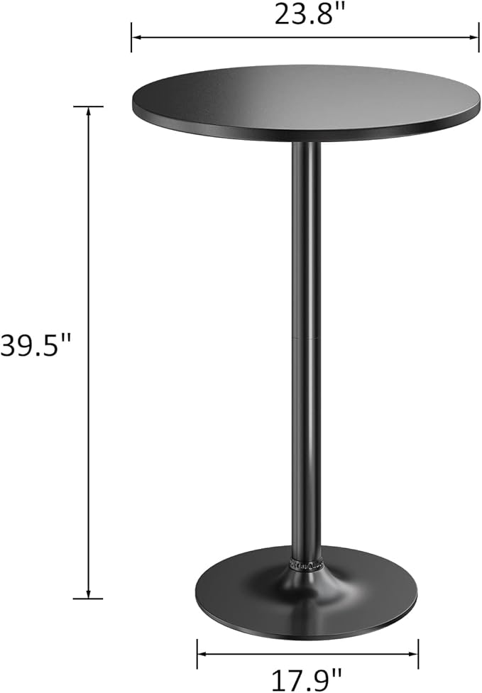 Furmax Bistro Pub Table Round Bar Height Cocktail Table - Image 3