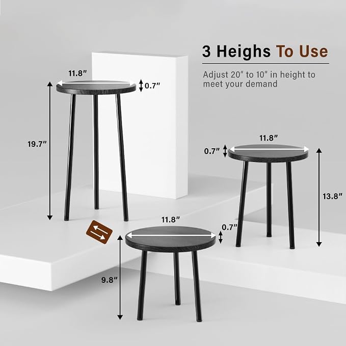 Plant Stand Indoor Tall: Corner Wood Plant Stand 2 Pack Mid Century Modern Decor - Image 2