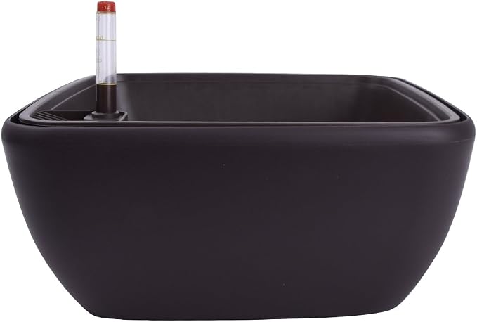 Vencer 10.8 Inch Plastic Square Self Watering Planter, Water Indicator by Vencer