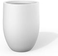 Kante Tall Concrete Planter, 21.7-Inch Height White Large Indoor Outdoor Plant by Kante