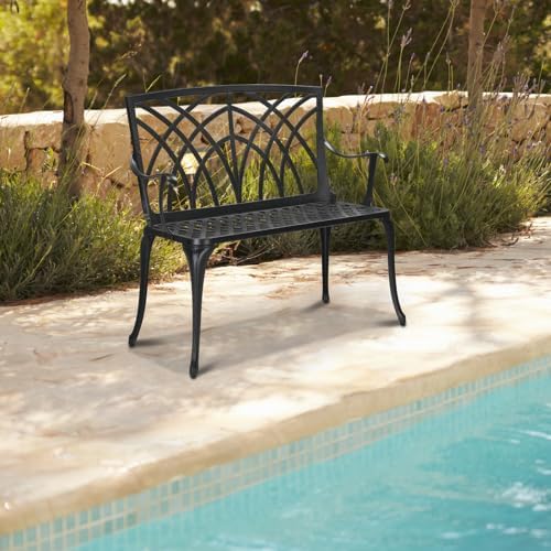 38" Outdoor Garden Bench, Patio Furniture Outdoor Chair - Image 2