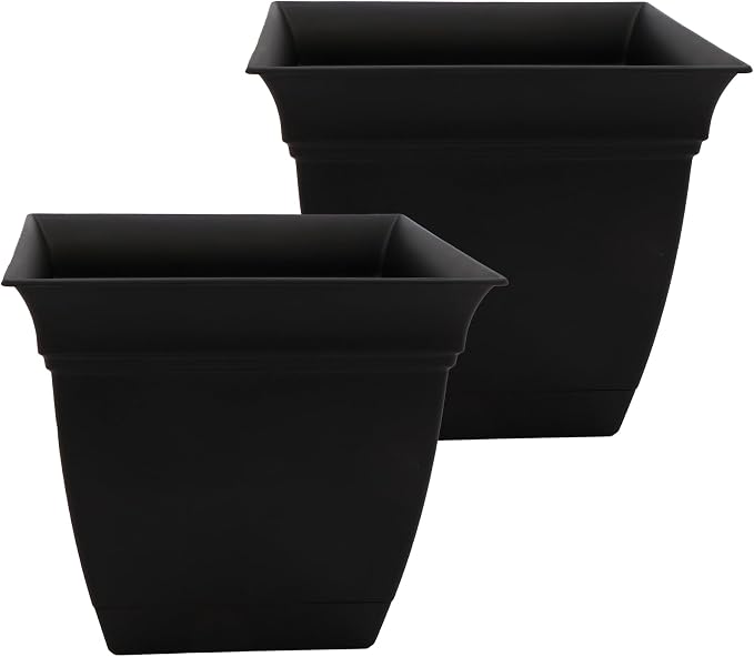 The HC Companies 12 Inch Eclipse Square Planter Pots by TheHCCompanies