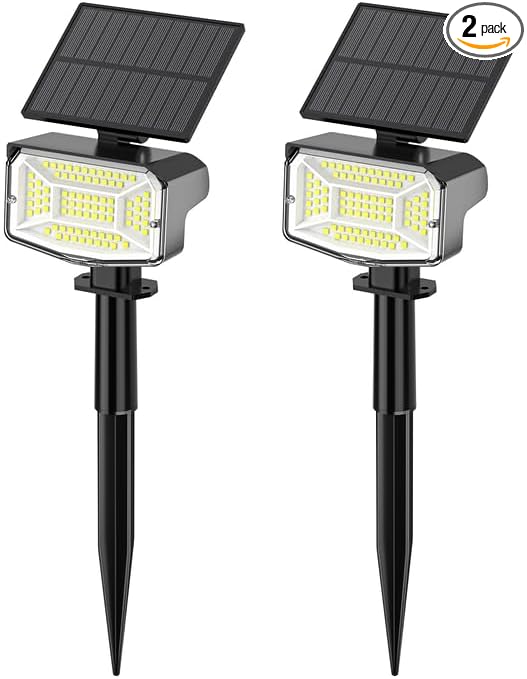 Solar Spot Lights Outdoor, 92 LEDs Landscape Lighting by FratinkSolarLights