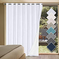 H.VERSAILTEX White Linen Blackout Curtains Durable Thick Textured Linen Look by HVERSAILTEX