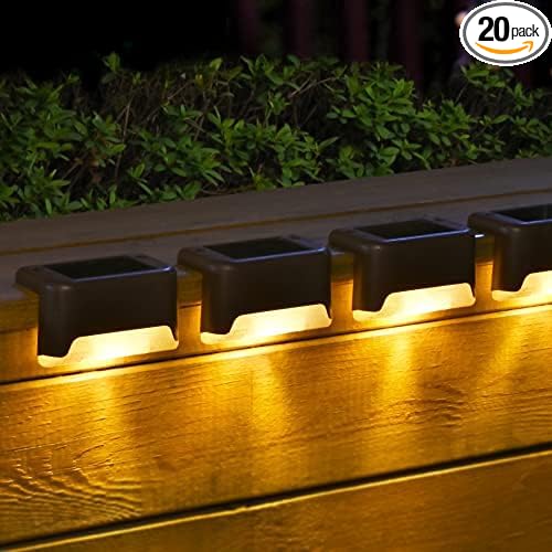 SOLPEX 20 Pack Solar Deck Lights Outdoor, Waterproof Led Lights by Solpex