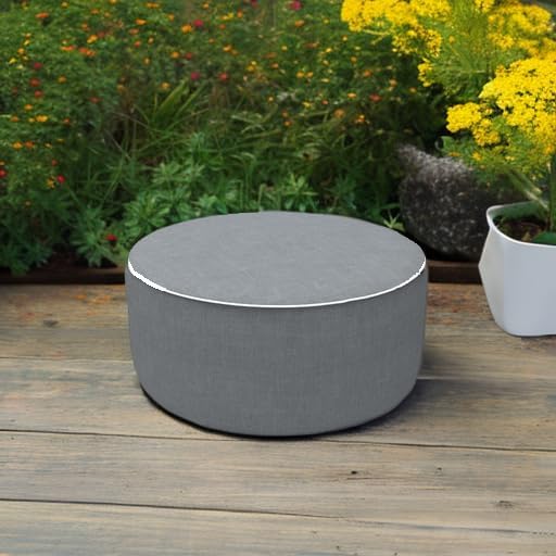 LVTXIII Outdoor/Indoor Inflatable Ottoman, Portable Round Pouf Ottoman - Image 5