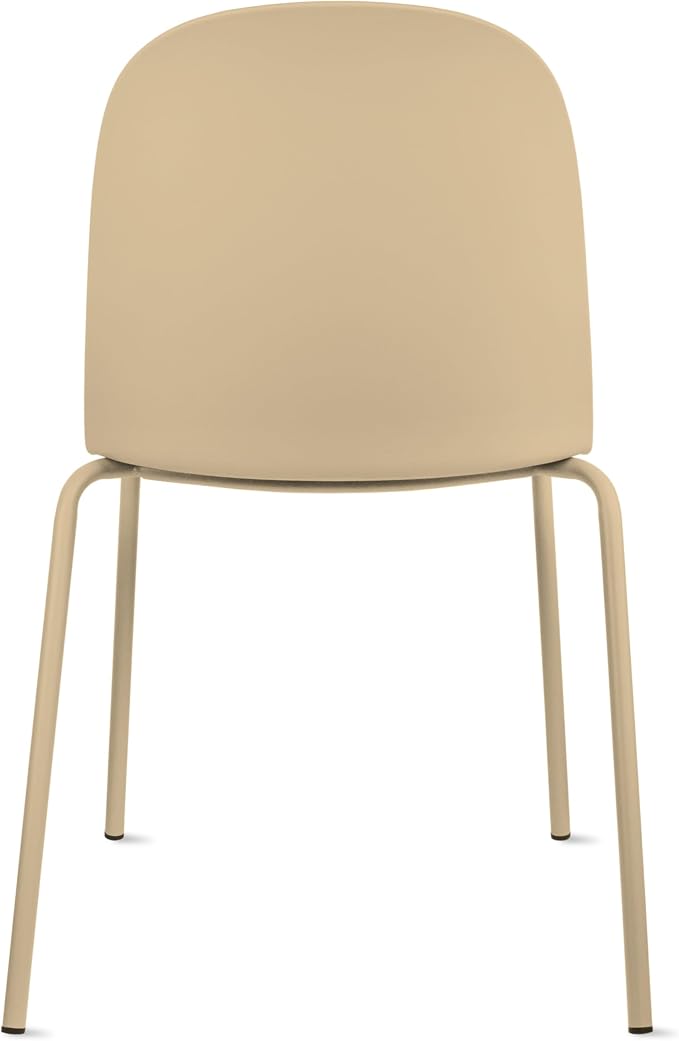 2xhome Set of 4 Modern Stackable Armless Dining Chairs | Plastic Shell Seat - Image 6