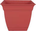 The HC Companies Eclipse Square Plastic Planter w/Attached Saucer by TheHCCompanies