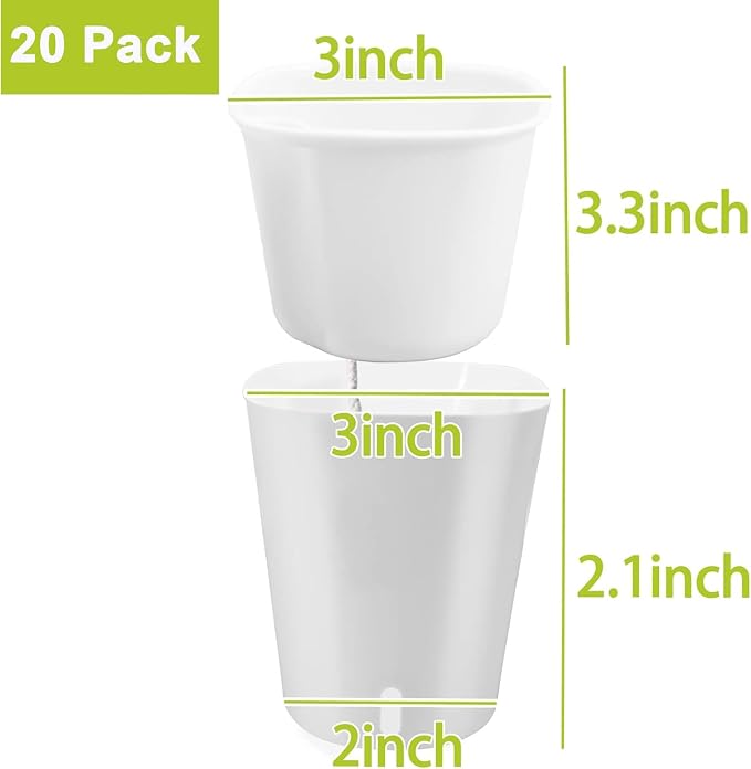 3" Self Watering Pots, 20 Sets Self Watering Planter Pots - Image 2