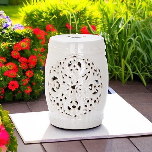 Safavieh Flora Glazed Ceramic Decorative Garden Stool - Image 4