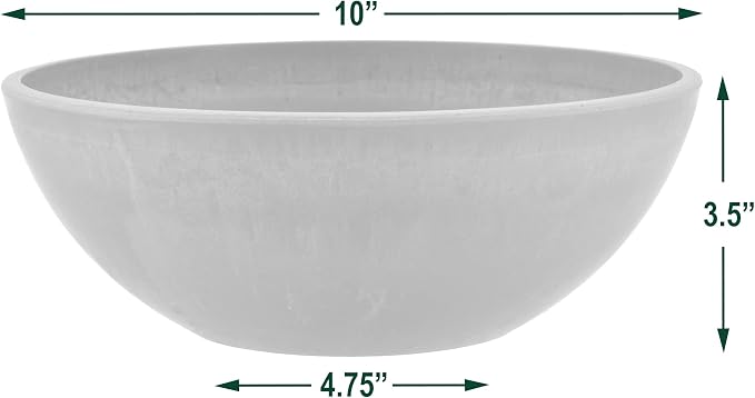 PSW Pot Collection Shallow Bowl Planter, 10-inch | Terra Cotta Color | Pack of - Image 4