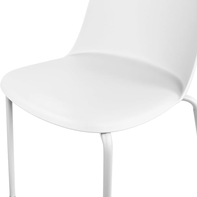 2xhome Modern Stackable Armless Dining Chair | Plastic Shell Seat - Image 7