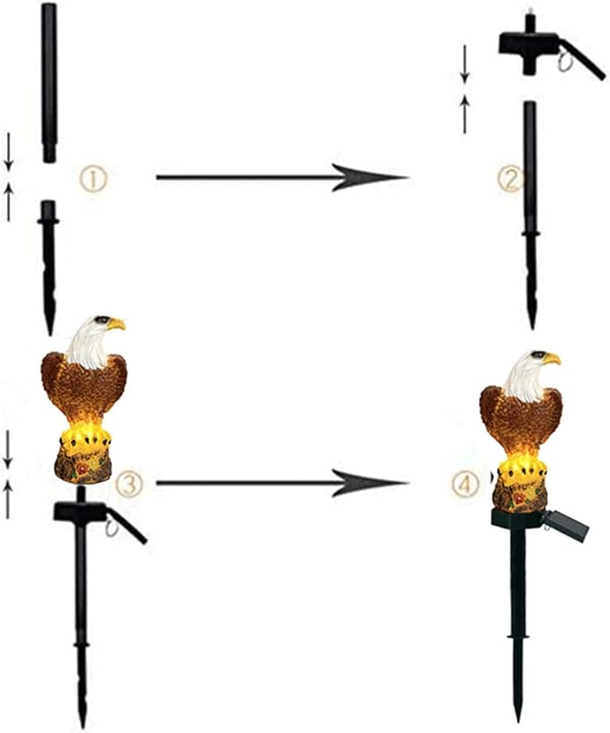Outdoor Solar Lights, Eagle Solar Lights Outdoor Waterproof Eagle Decoration - Image 6