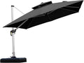 PURPLE LEAF 10ft Patio Umbrella Outdoor Square Umbrella Large Cantilever by PURPLELEAF