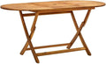 vidaXL Solid Acacia Wood Folding Patio Table by vidaXL