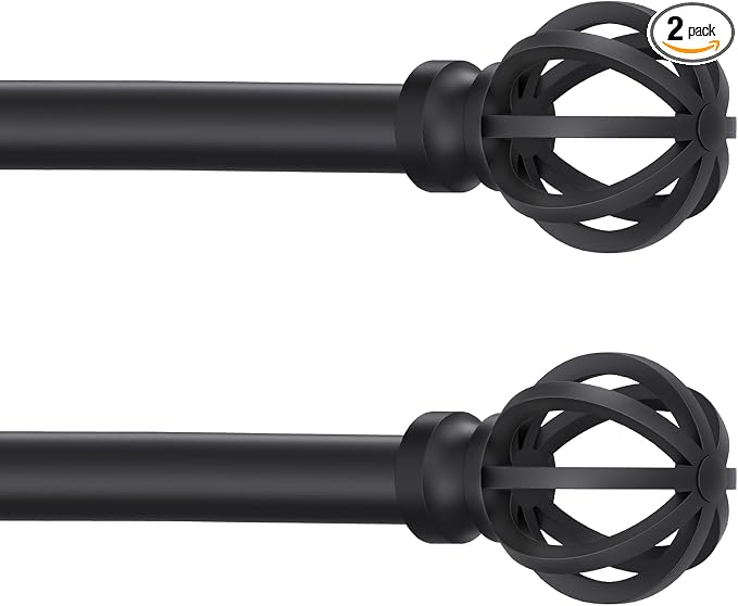Curtain Rods for Windows 28 to 60 Inch by Poskena