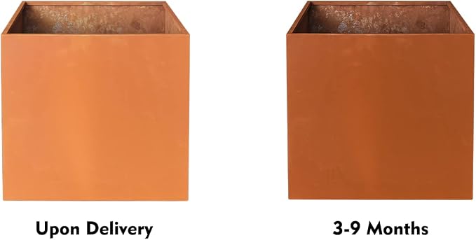 Corten Steel Planter Metal Square Planter 28 Inch Corten Planter Box Tall Cube - Image 5
