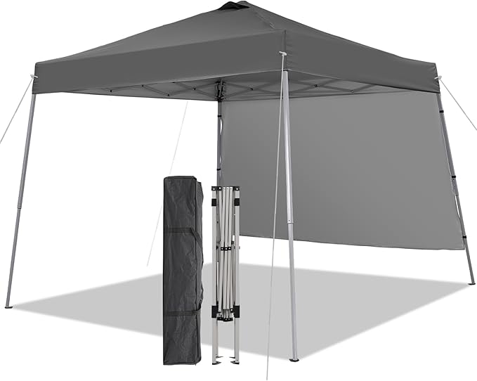 Canopy Tent, 10X10 FT Pop Up Canopy Outdoor Tent Slant Legs by Oneofics