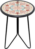 LIFFY Outdoor Metal Side Table, Indoor Round Home Decorative End Table by LiffyArt