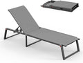 Aluminum Chaise Lounge Chair Outdoor, Foldable & No Assembly Pool Lounge Chairs by Oasbira