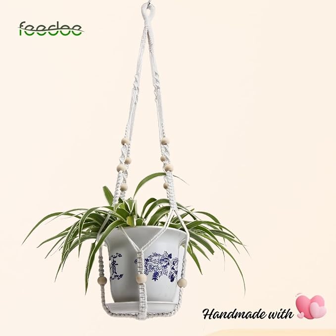feedee Macrame Plant Hanger, Hanging Planters - Image 8