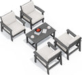 SERWALL Outdoor Patio Furniture Set, 5 Piece HDPE Patio Conversation Sets by SERWALL