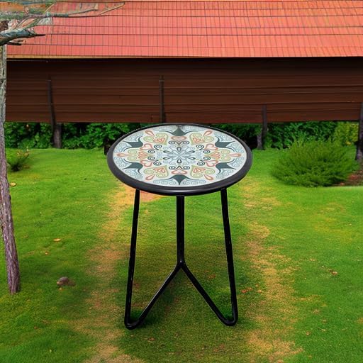 LIFFY Patio Side Table, Indoor Round Accent End Table - Image 5