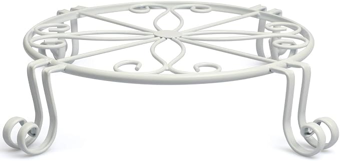 White Plant Stand for Flower Pot Heavy Duty Potted Holder Indoor Outdoor Metal by Autopromake