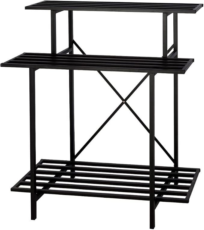 Zhongma 3 Tier Sturdy Plant Stand Space-Saving Heavy Duty Plant Holder by Zhongma