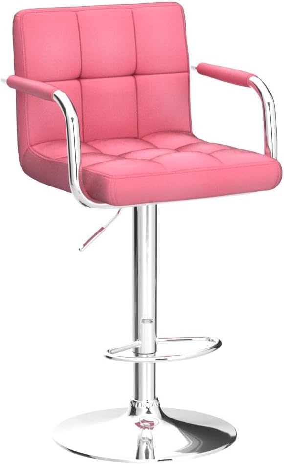 Yaheetech Bar Stools Set of 4, Velvet Fabric Swivel Barstools, Height - Image 4