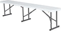 LIFETIME Portable Folding Bench, 6‑Foot Fold‑in‑Half, UV‑Resistant Seat by Lifetime