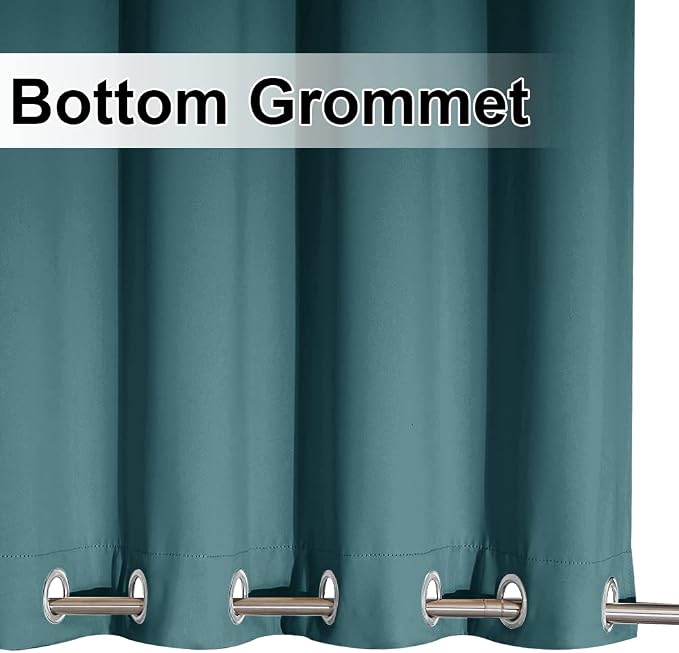NICETOWN 2 Panels Windproof Outdoor Curtains Top and Bottom Grommet - Image 7