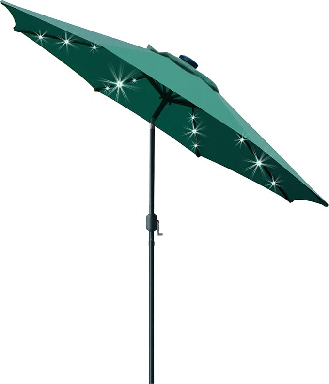 Sunnyglade 9' Solar LED Lighted Patio Umbrella by Sunnyglade