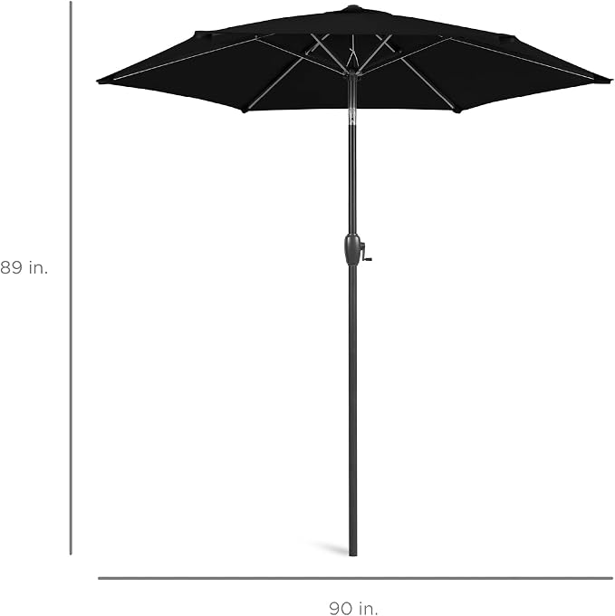 Best Choice Products 7.5ft Heavy-Duty Round Outdoor Market Table Patio Umbrella - Image 7