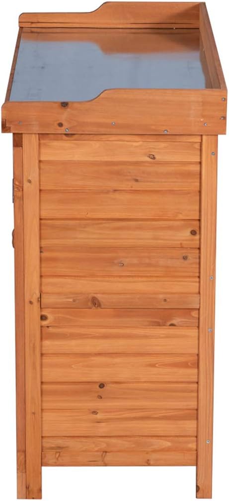 GDLF Outdoor Garden Patio Wooden Storage Cabinet Furniture Waterproof Tool Shed - Image 4