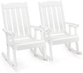 VINGLI Outdoor Rocking Chair Set of 2, Heavy Duty 600 LBS Wooden Rocking Chair by VINGLI