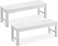 Psilvam Outdoor Bench, Two Person Poly Lumber Porch Bench, Weatherproof Garden by PsilvamGardenFurniture