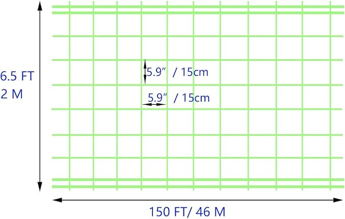 Green Polypropylene Garden Trellis Netting 6.5x100 ft, Heavy Duty Plant Support - Image 2