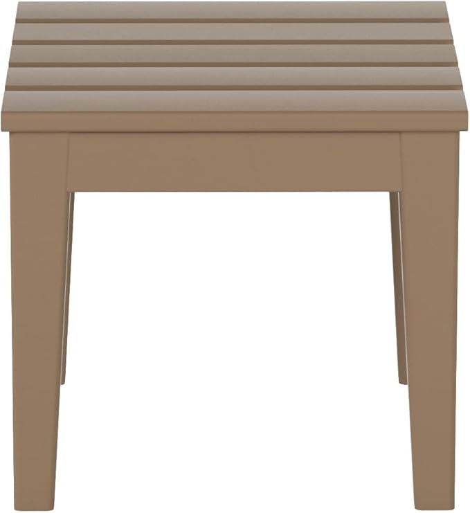 WestinTrends Ashore Outdoor Patio Modern Adirondack Side Table, Weathered Wood - Image 4