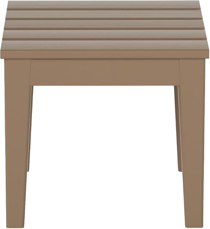 WestinTrends Ashore Outdoor Patio Modern Adirondack Side Table, Weathered Wood by WestinTrends