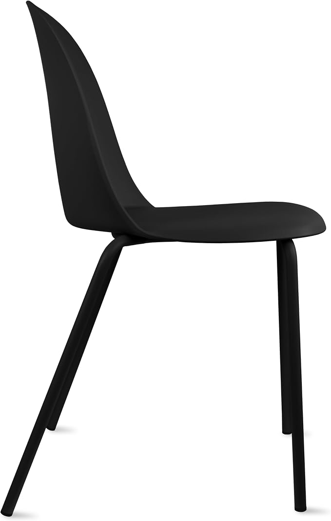 2xhome Modern Stackable Armless Dining Chair, Plastic Shell Seat - Image 6