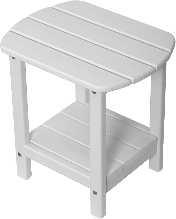 nalone Adirondack Side Table 16.5" Outdoor Side Table HDPE Plastic Double by NALONE